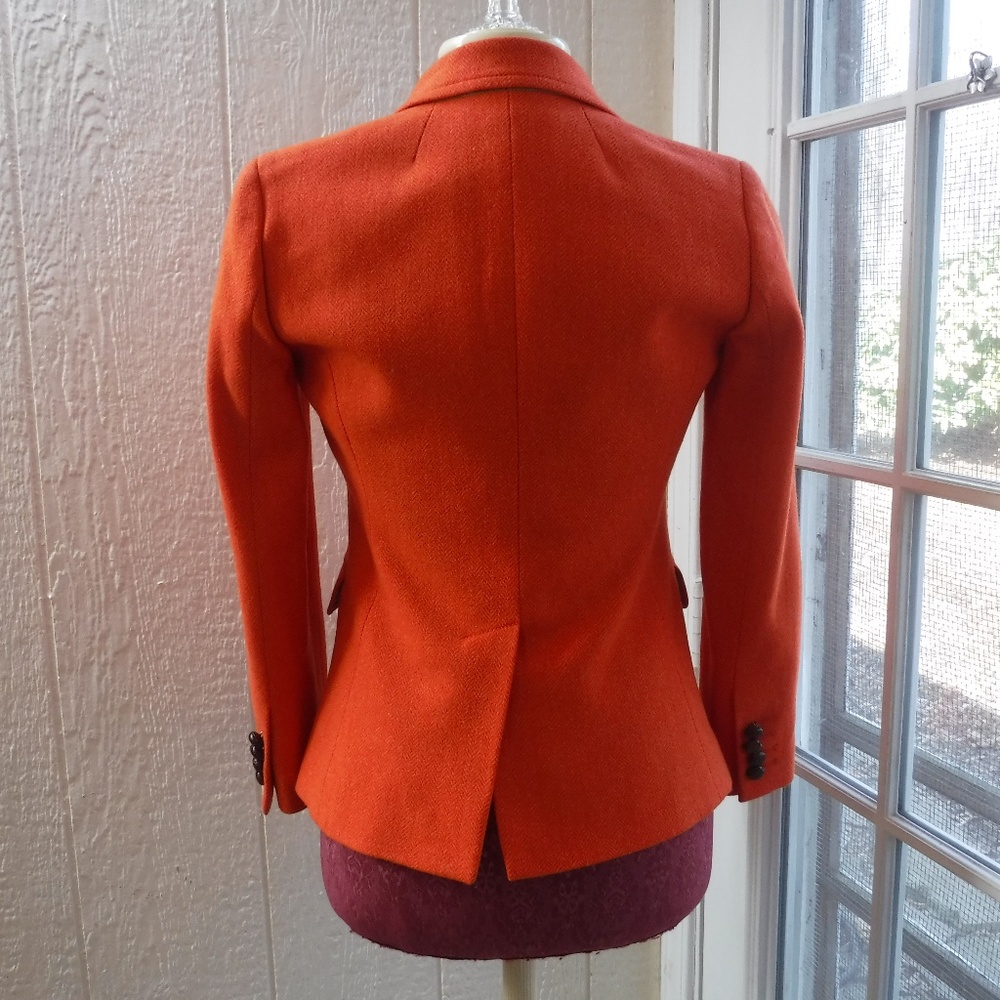 J. Crew Wool Herringbone Pattern Button Up Jacket - image 5